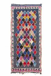 Marokkanische Berber Teppich Boucherouite 245 x 110 cm