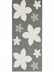 Kunststoffteppiche - Der Horred-Teppich Flower (grau)