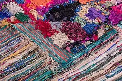 Marokkanische Berber Teppich Boucherouite 250 x 130 cm