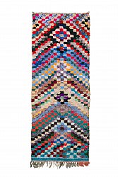 Marokkanischer Berber Teppich Boucherouite 290 x 105 cm