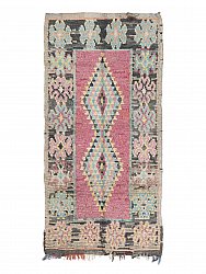 Marokkanischer Berber Teppich Boucherouite 279 x 130 cm