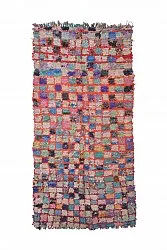 Marokkanische Berber Teppich Boucherouite 255 x 125 cm
