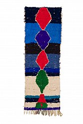 Marokkanischer Berber Teppich Boucherouite 260 x 80 cm