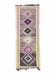 Marokkanischer Berber Teppich Boucherouite 270 x 100 cm