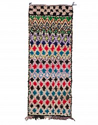 Marokkanischer Berber Teppich Boucherouite 220 x 85 cm