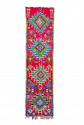 Marokkanischer Berber Teppich Boucherouite 335 x 85 cm