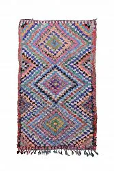 Marokkanische Berber Teppich Boucherouite 230 x 135 cm