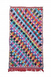Marokkanische Berber Teppich Boucherouite 240 x 135 cm