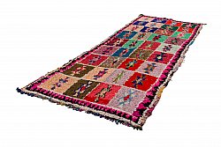 Marokkanische Berber Teppich Boucherouite 360 x 130 cm