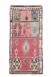 Marokkanische Berber Teppich Boucherouite 240 x 105 cm