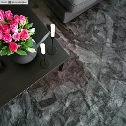 Runde Teppiche - Aranga Super Soft Fur (anthrazit)