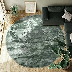 Runde Teppiche - Aranga Super Soft Fur (grün)