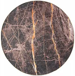Rund Teppich - Aris (schwarz/gold)