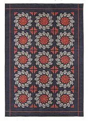 Wilton-Teppich - Florina (grau/blau/orange)