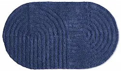 Ovaler badezimmerteppich - Embla (blau)