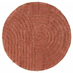 Runder badezimmerteppich - Embla (terrakotta)