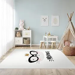 Kinderteppich - Reading Cat (Weiß)