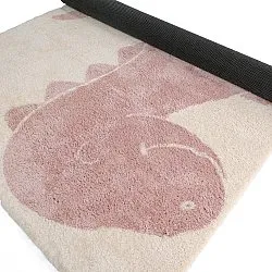 Kinderteppich - Soft Dino (creme/rosa)