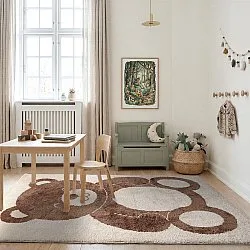 Kinderteppich - Soft Teddybear (creme/braun)