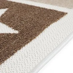 Kinderteppich - Star Grid (creme/braun)
