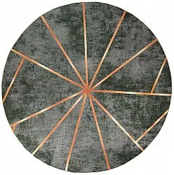 Rund Teppich - Bellizzi (grün/orange)