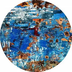 Rund Teppich - Rillo (blau)