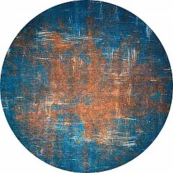 Rund Teppich - Tierzo (blau)