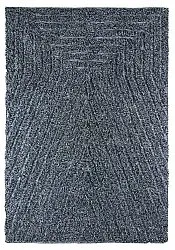 Hochflorteppiche - Kendra Natural Cotton Shaggy (grau/schwarz)