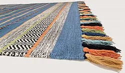 Baumwollteppich - Bouira (blau/multi)
