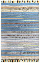 Baumwollteppich - Bouira (blau/multi)