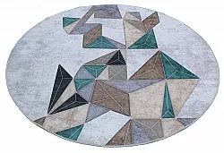 Rund Teppich - Feres (grau/beige/bunt)