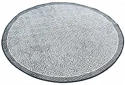Rund Teppich - Monsaraz (schwarz)