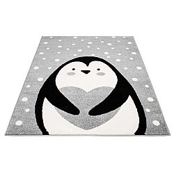 Kinderteppich - Bubble Penguin (grau)
