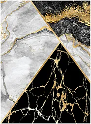 Wilton-Teppich - Cassa (grau/schwarz/gold)