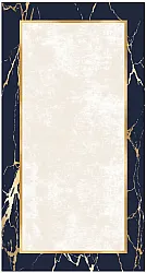 Wilton-Teppich - Cerasia (blau/weiß/gold)