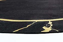 Rund Teppich - Cerasia (schwarz/gold)