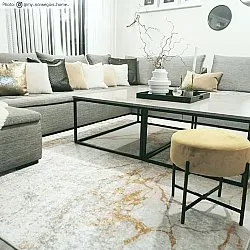 Wilton-Teppich - Cesina (stone/weiß/gold)