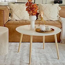 Rund Teppich - Jodhpur Special Luxury Edition Viskose (hellbeige)