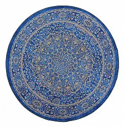 Rund Teppich - Vinadio (blau/gold)