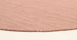 Runde Teppiche - Dhurry (rosa)