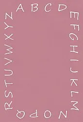 Kinderteppich - Alphabetic Border (rosa)