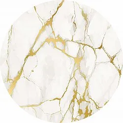 Rund Teppich - Cesina (stone/weiß/gold)