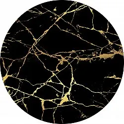Rund Teppich - Vieste (schwarz/gold)