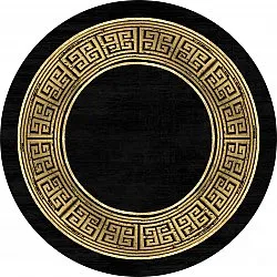 Rund Teppich - Tilos (schwarz/gold)