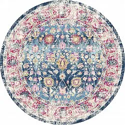 Rund Teppich - Bouhjar (blau/rosa/multi)