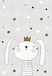 Kinderteppich - Rabbit Crown (grau)