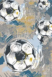 Kinderteppich - Cartoon Footballs (multi)