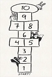 Kinderteppich - Hopscotch Animals (Weiß)