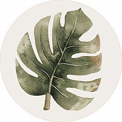Rund Teppich - Falling Leaves (grün)