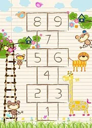 Kinderteppich - Counting Animals (multi)